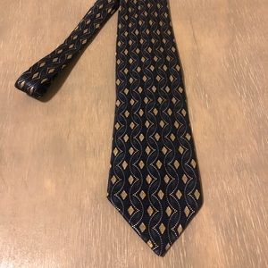 Today’s Man Navy & Gold 100% Silk Men’s Tie